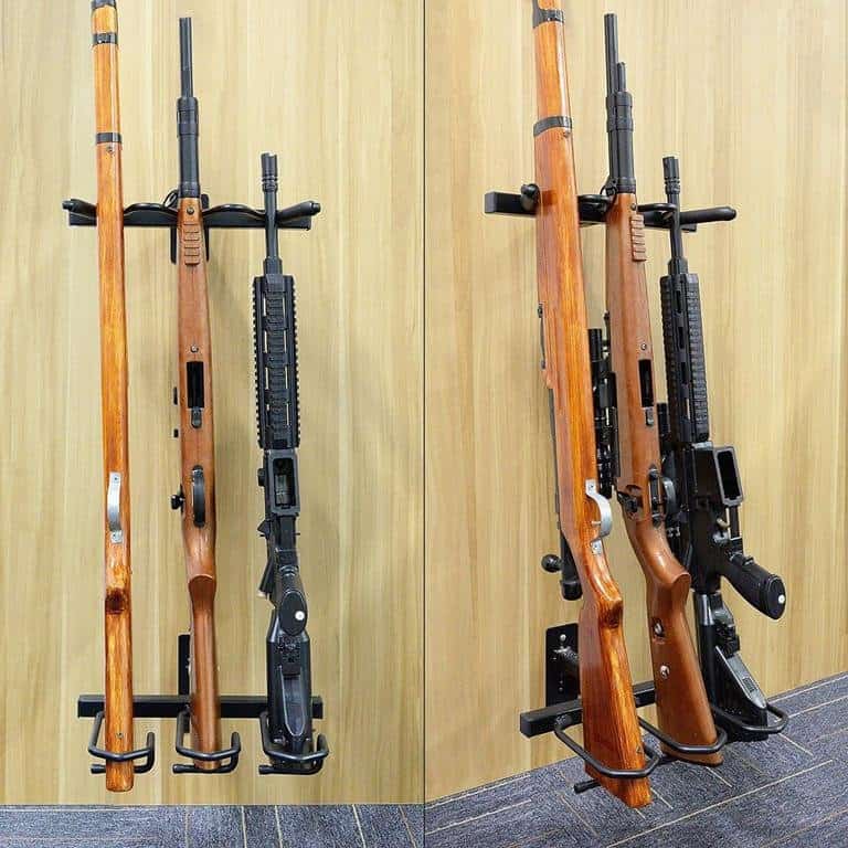 single vertical gun rack wall mount