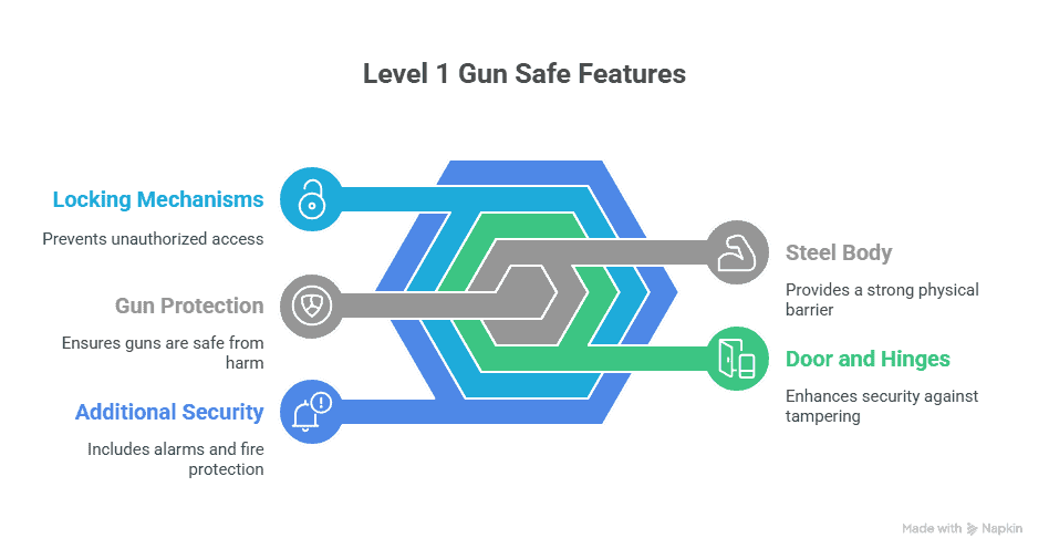 Features Of A Level 1 Gun Safe - visual selection