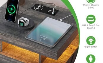 WOOVIVS Side Table With Gun Drawer Review